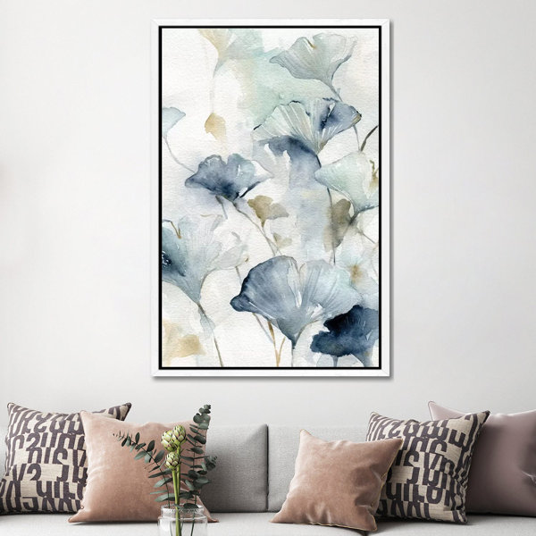 Rosalind Wheeler Indigo Gingko II By Carol Robinson Painting On